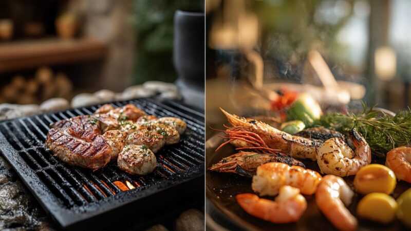 Les différences essentielles entre pierrade et plancha pour des repas conviviaux